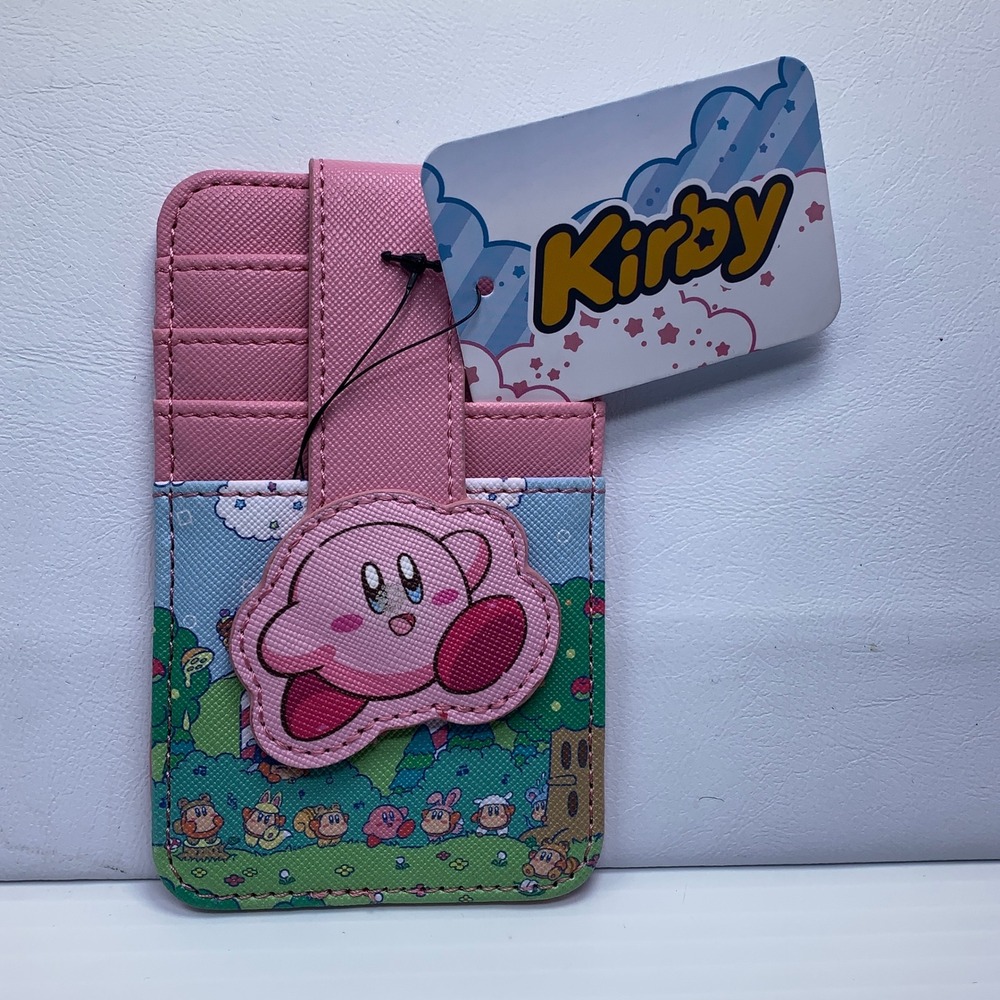 Bioworld Unisex OS Pink Kirby Nintendo Faux Leather Card Holder Wallet NWT